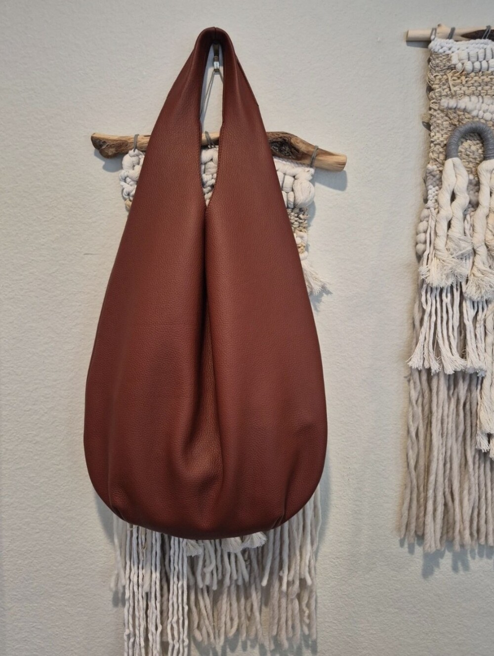 A.P.C. Le Neige Genuine Leather Unlined Hobo Shoulder Bag - Picture 6 of 16
